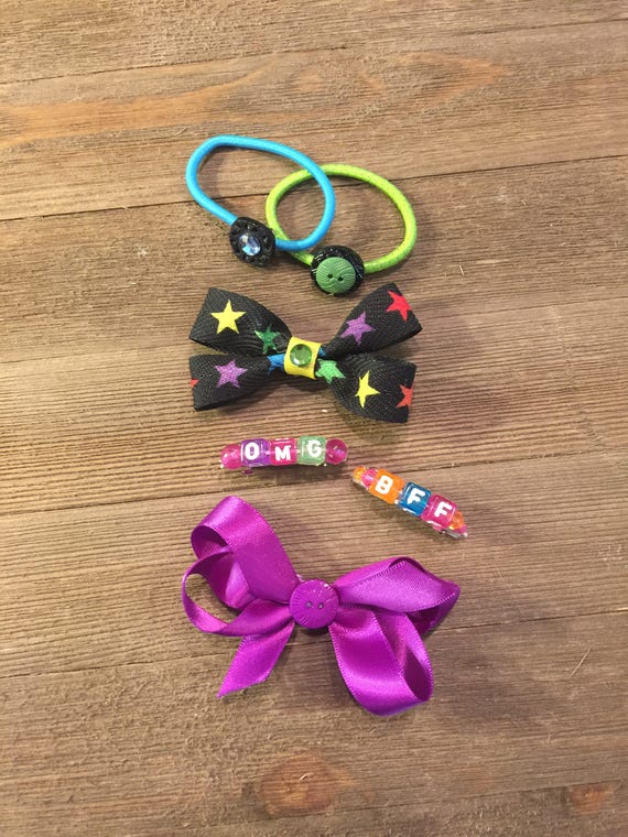 Purple Teal Lime Green Yellow Orange Hot Pink Bff Omg Star Etsy