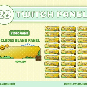 Video Game Twitch Panels | Streamer | Stream Assets | Yellow