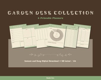 Cottagecore Planer-Bundle | Garten Schreibtisch Kollektion | 10 Seiten | PDF | Sofortdownload | US Letter A4