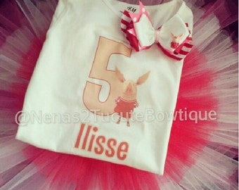 Olivia the Pig inspired birthday Tutu Set TUTU SALE