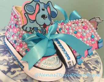 Blues Clues Custom Converse/ Junk Chucks Shoes