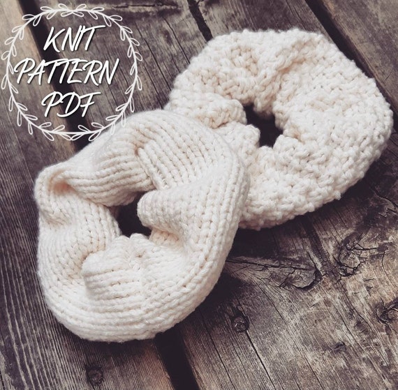 Knit Scrunchie Pattern Scrunchie Pattern Scrunchie Knit Etsy
