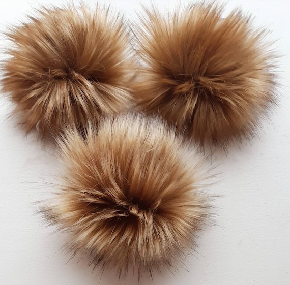 Copper Lux Poms/pom Poms/faux Fur/winter Hat | Etsy