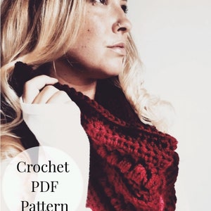 Pattern/Crochet cowl Pattern/The Evelyn Cowl Crochet Pattern/cowl crochet pattern/crochet scarf pattern/Scarf pattern/cowl neck/cowl Pattern