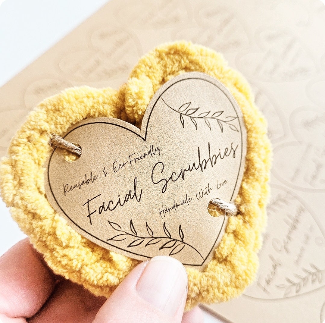 39 Beautiful Crochet Heart Patterns To Make With Love 39 Little Heart Scrubby Tags/ /Heart shaped Tags for Heart