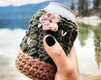 The Cactus Cozy/Can Sleeve/Beverage Holder/Cactus Coozie/Boho Cactus/Summer Gift Ideas/Cactus Drink Sleeve/Kids Pop Cozy/Beer Cozy