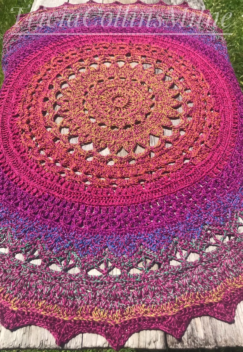 Home & Living Bedding Rainbow in the Roses Mandala Throw