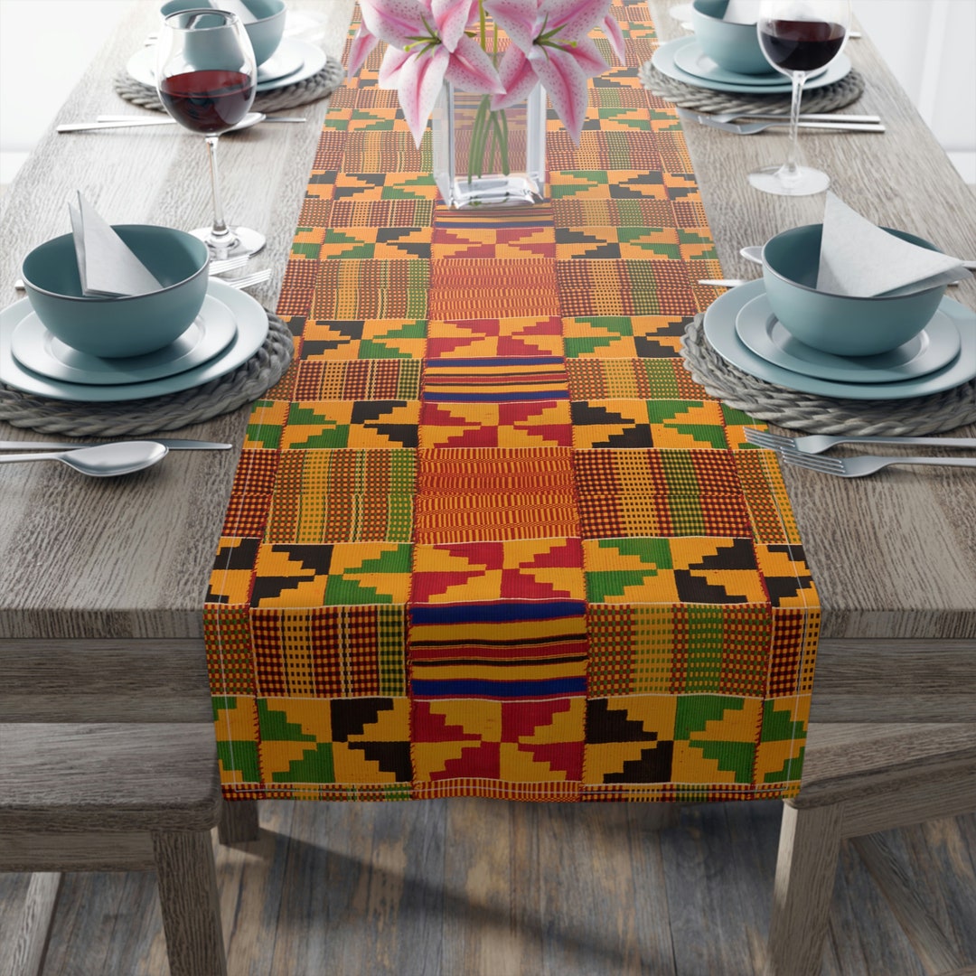 Kente Cloth Table Runner Etsy