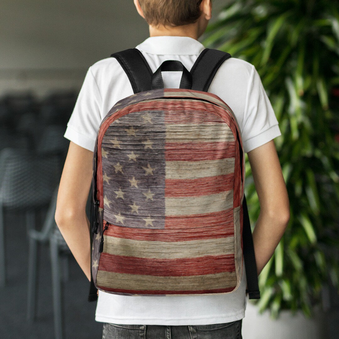 Stylish American Flag Backpack - Etsy