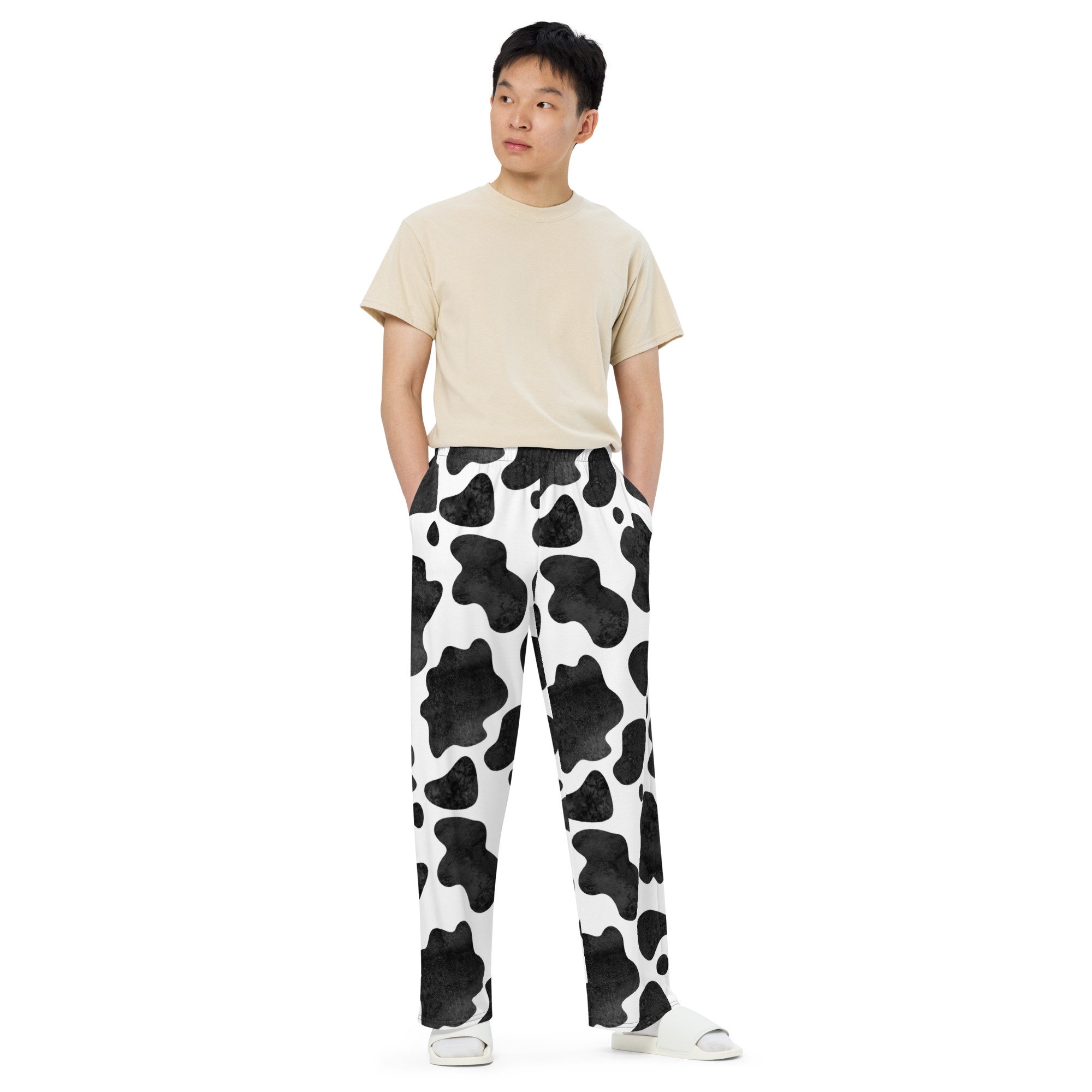 Trendy Cow Print Comfort Unisex Pants 