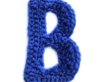 Hand Crocheted Alphabet Letter Applique - 6 Inch - for Sweaters Pillows Blankets Wall Decor