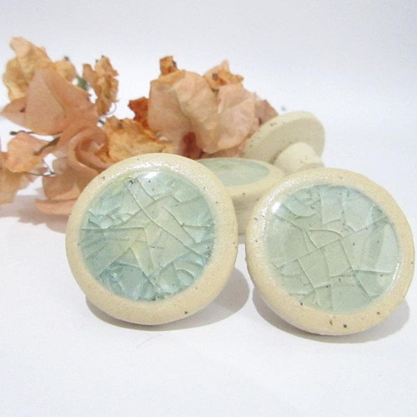 Turquoise Glass Knobs Etsy