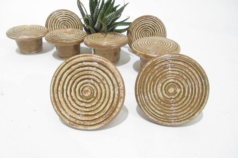 Door knobs Bespoke Knobs Brown Beige Ceramic Knobs Etsy