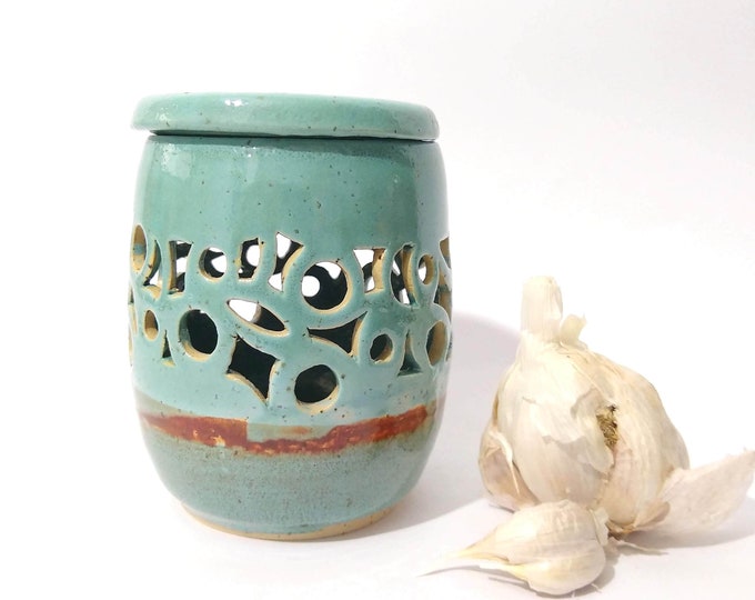 Garlic Keeper, Garlic Storage, Garlic Jar, Garlic Storage, Kitchen