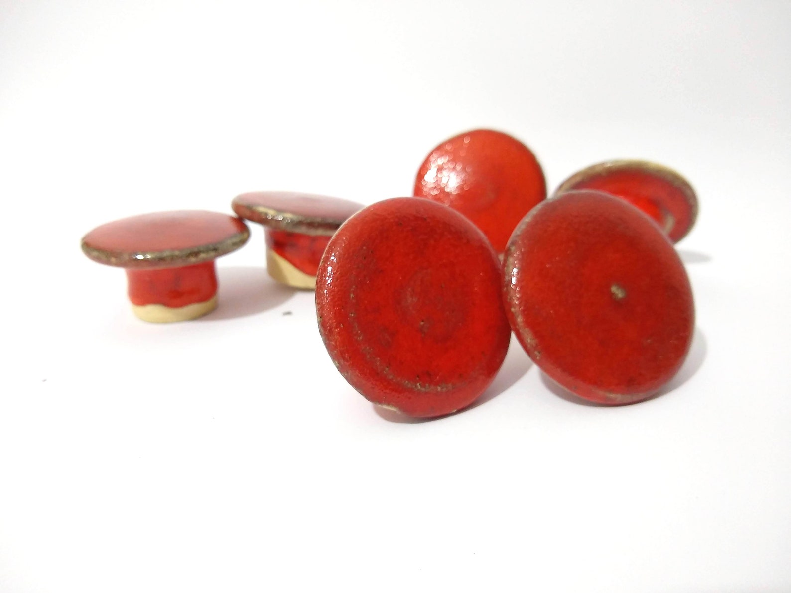 Interior Design Handmade Ceramic Knobs Red Door Knobs Custom Etsy