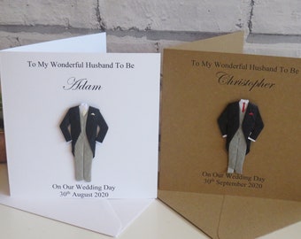 Husband Wedding Day Card, Husband to be, Personalised