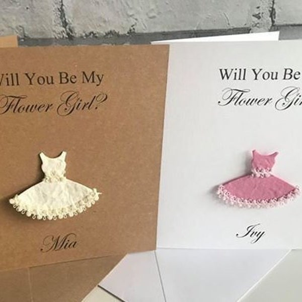 Personalised Will You Be My Flower Girl Card, Bridesmaid, Maid of Honour, Matron of Honour, Chief Bridesmaid