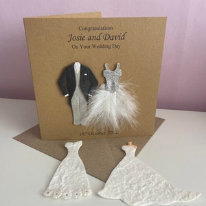 Carte de mariage personnalisée - Couple - Mr et Mme, Félicitations pour votre mariage