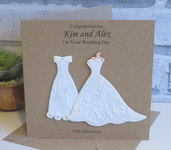Lesbian Gay Wedding Card, Mrs and Mrs Personalised