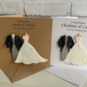 Personalised Wedding Card Personalised Wedding Day Card Couple, Mr & Mrs image 1