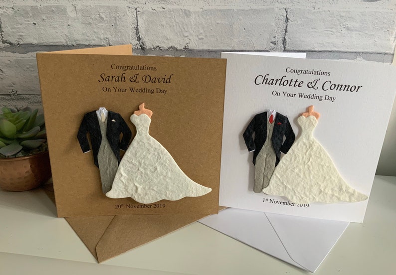 Personalised Wedding Card Personalised Wedding Day Card Couple, Mr & Mrs image 1
