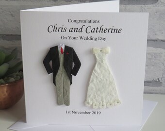 Personalised Wedding Card - Personalised Wedding Day Card - Couple, Mr & Mrs