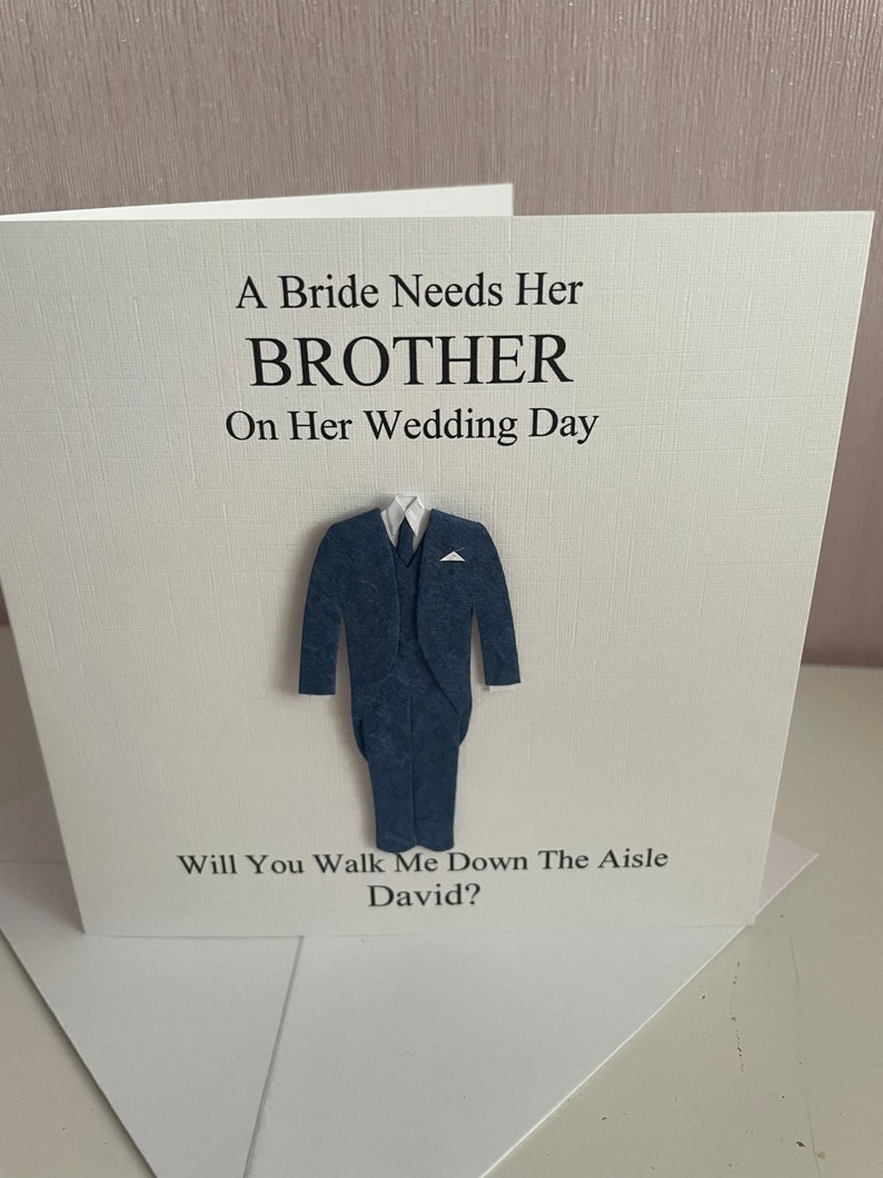 Personalised Will You Be My Best Man Card, Page Boy, Usher, Give Me Away, Groomsman, Witness, Dad, Brother, Nephew image 7