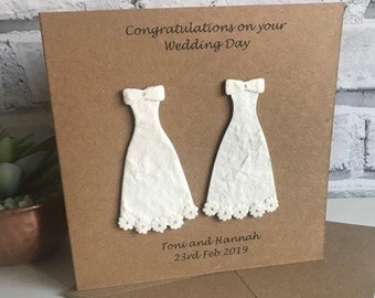 Personalised Gay Wedding Card, Mrs and Mrs Personalised, Lesbian, Same Sex Wedding