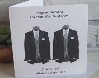 Personalised Gay Wedding Card