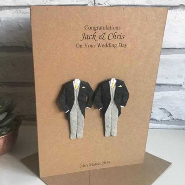 Personalised Gay Wedding Card, Mr and Mr, Gay Couple