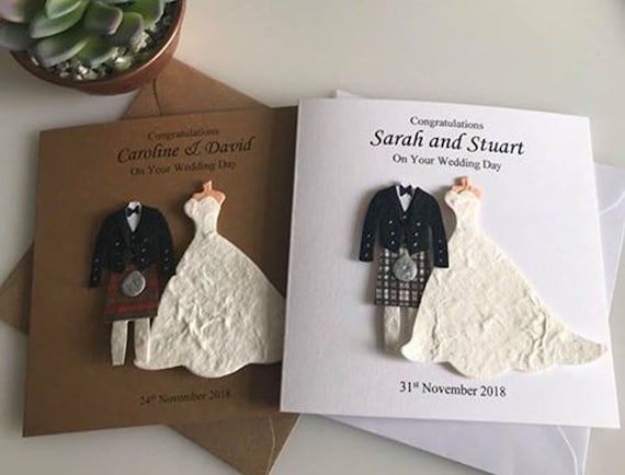 Newlyweds Bride and Groom Personalised Winter Wedding Card Couple Snowflakes