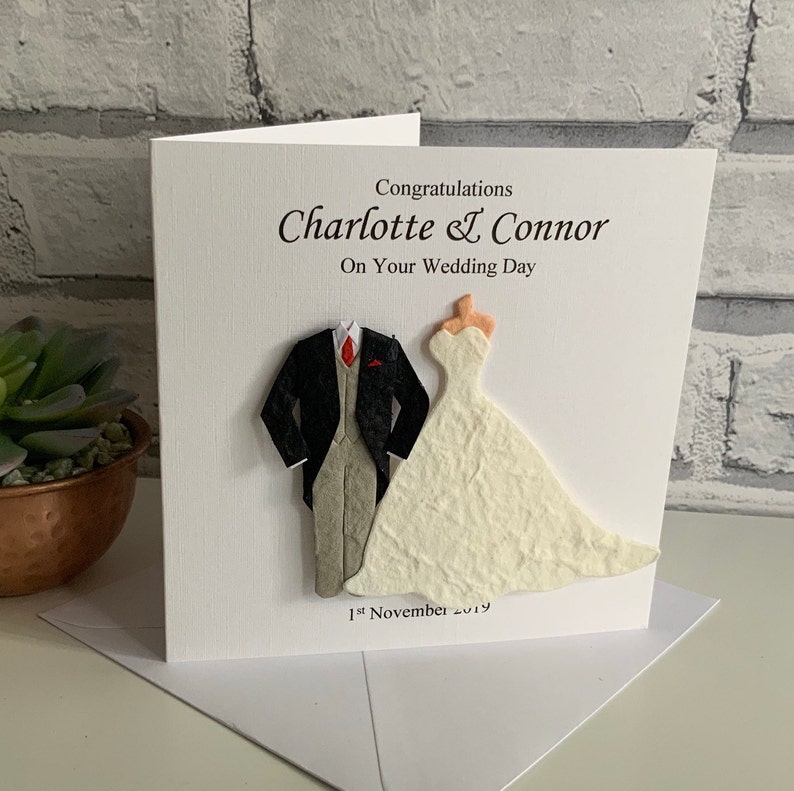 Personalised Wedding Card Personalised Wedding Day Card Couple, Mr & Mrs White