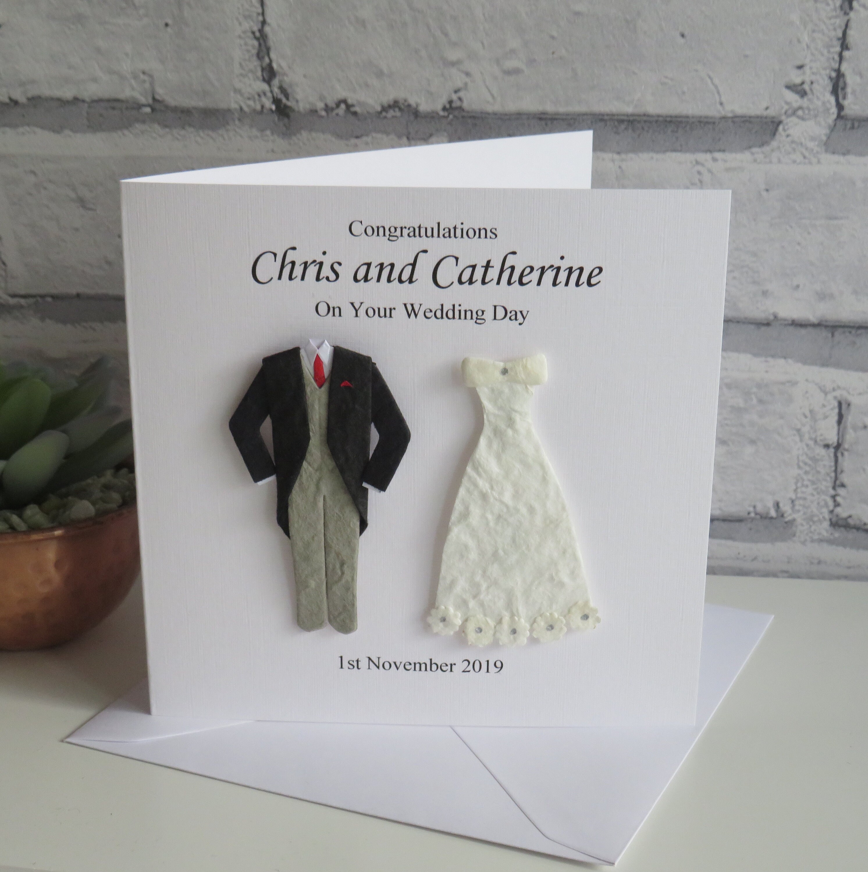 Personalised Wedding Card Personalised Wedding Day Card | Etsy UK