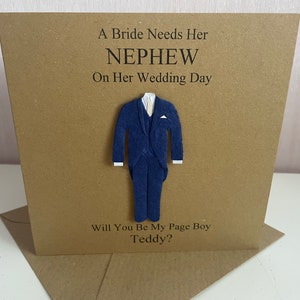 Personalised Will You Be My Best Man Card, Page Boy, Usher, Give Me Away, Groomsman, Witness, Dad, Brother, Nephew image 5