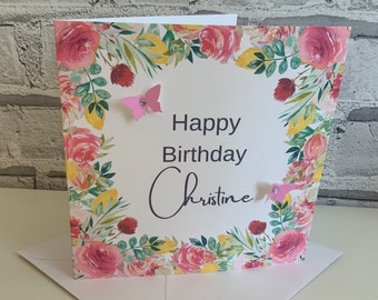 Personalised Birthday Card Mum, Granny, 50 60 70 80 90 100 Grandma Birthday, Aunty Nana Auntie Sister