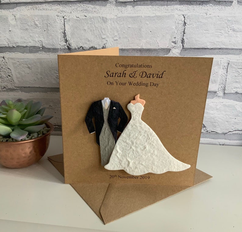 Personalised Wedding Card Personalised Wedding Day Card Etsy UK