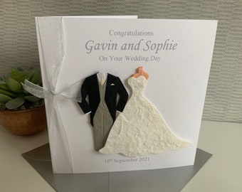 Personalised Wedding Card - Personalised Wedding Day Card - Couple, Mr & Mrs