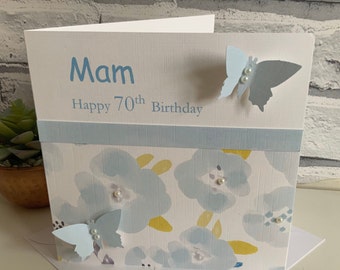 Personalised Birthday Card Nana, Mum, Gran, Grandma, Sister, Friend, Floral, Any name, Any age