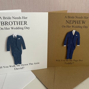 Personalised Will You Be My Best Man Card, Page Boy, Usher, Give Me Away, Groomsman, Witness, Dad, Brother, Nephew image 6