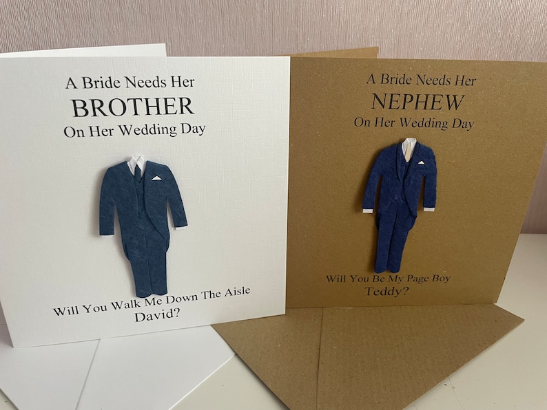 Personalised Will You Be My Best Man Card, Page Boy, Usher, Give Me Away, Groomsman, Witness, Dad, Brother, Nephew image 6