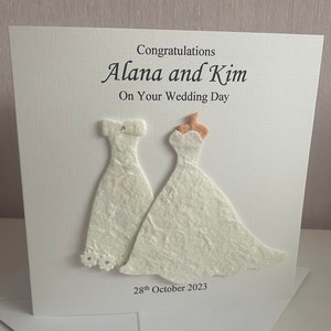 Lesbian Gay Wedding Card, Personalised, Mrs and Mrs