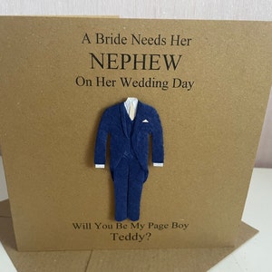 Personalised Will You Be My Best Man Card, Page Boy, Usher, Give Me Away, Groomsman, Witness, Dad, Brother, Nephew image 4