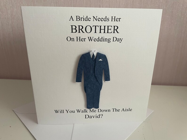 Personalised Will You Be My Best Man Card, Page Boy, Usher, Give Me Away, Groomsman, Witness, Dad, Brother, Nephew image 9