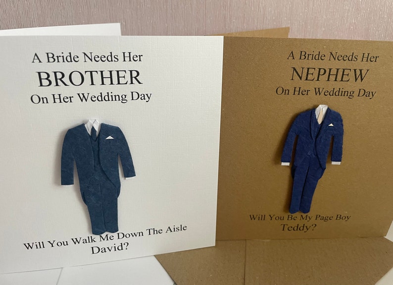 Personalised Will You Be My Best Man Card, Page Boy, Usher, Give Me Away, Groomsman, Witness, Dad, Brother, Nephew image 1