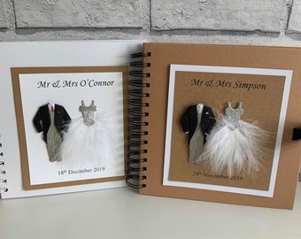 Personalised Wedding Photo Album, Scrapbook, Guest Book, Memories, Anniversary, Congratulations