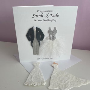 Carte de mariage personnalisée - Couple - Mr et Mme, Félicitations pour votre mariage