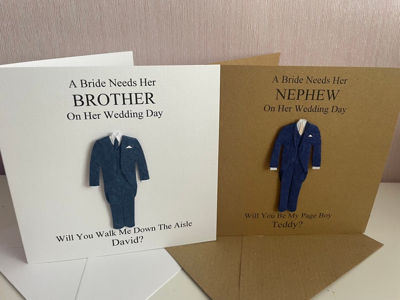 Personalised Will You Be My Best Man Card, Page Boy, Usher, Give Me Away, Groomsman, Witness, Dad, Brother, Nephew image 8