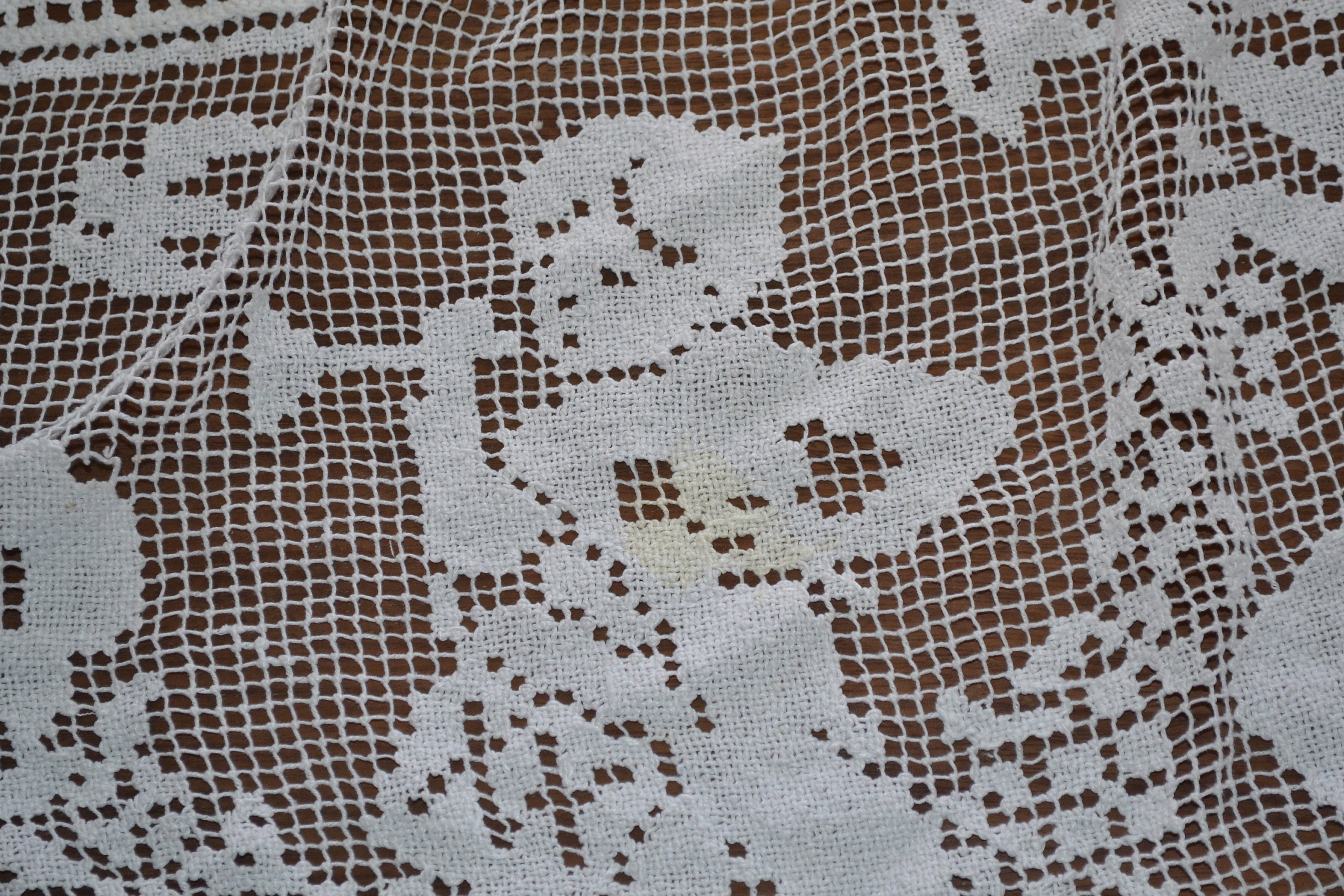 Antique French filet cotton hand crocheted filet edging for a Etsy