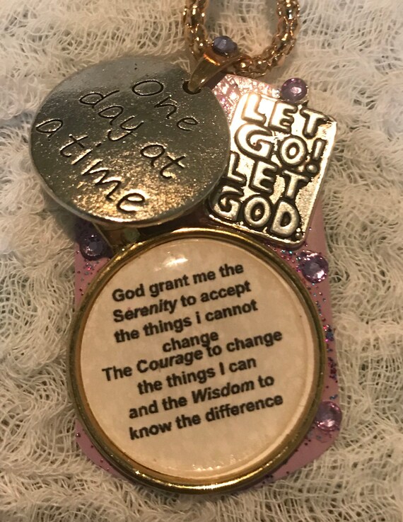 serenity prayer dog tag necklace