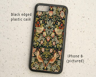 Phone cover - all iPhone models  - Samsung Galaxy S6 - S20 & more - Strawberry Thief - William Morris Illustration - smartphone - Mobile